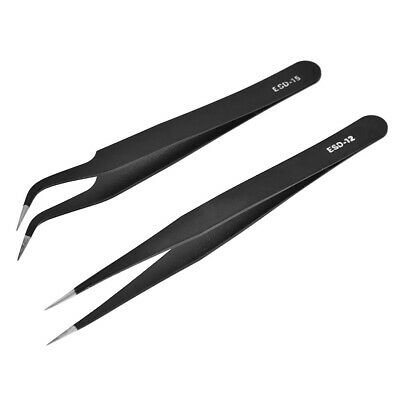 4.7'' Curved Fine Point Tweezers Tipped Die Cutting Tool Stainless Steel Craft