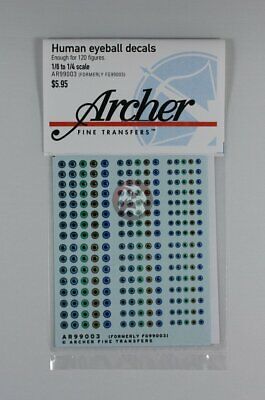Archer (1/6 - 1/4) Human Eyeball Decals No.3 (5 Colors) (120 Figures) Ar99003