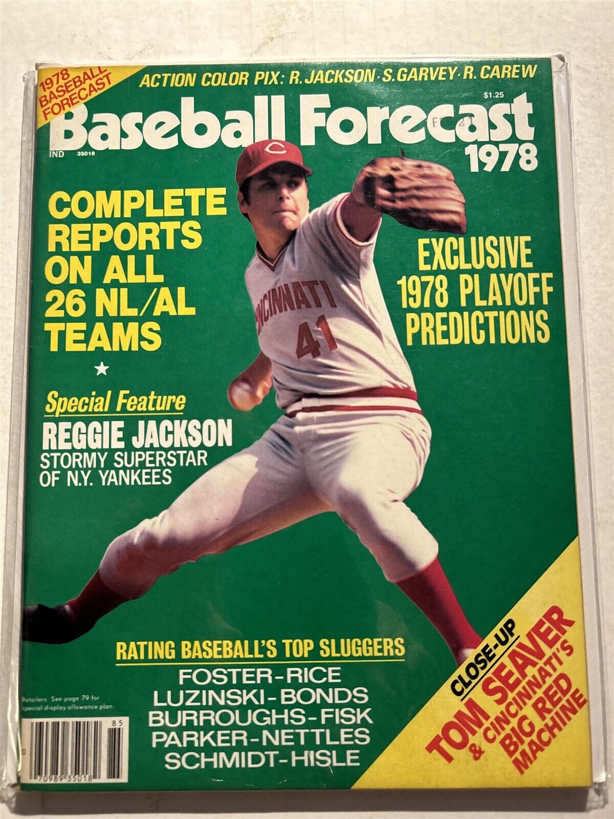 1978 Baseball Forecast Tom Seaver Cincinnati Reds Reggie Jackson Steve Garvey