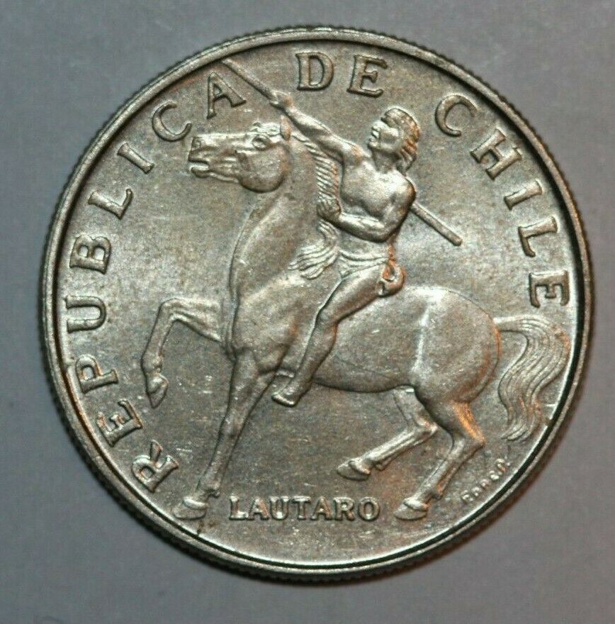 CHILE 1971 5Esc LautaroAraucanian Indian Upriser Against Spain 23mm-Foreign Coin