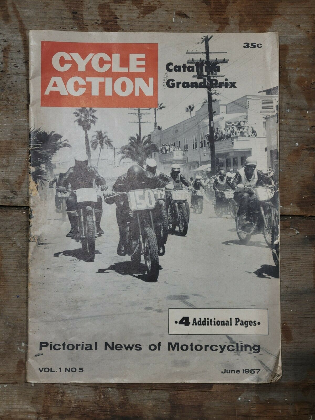 Vintage June 1957 Cycle Action Motorcycle Magazine Bob Sandgren Triumph Tr6 Ads