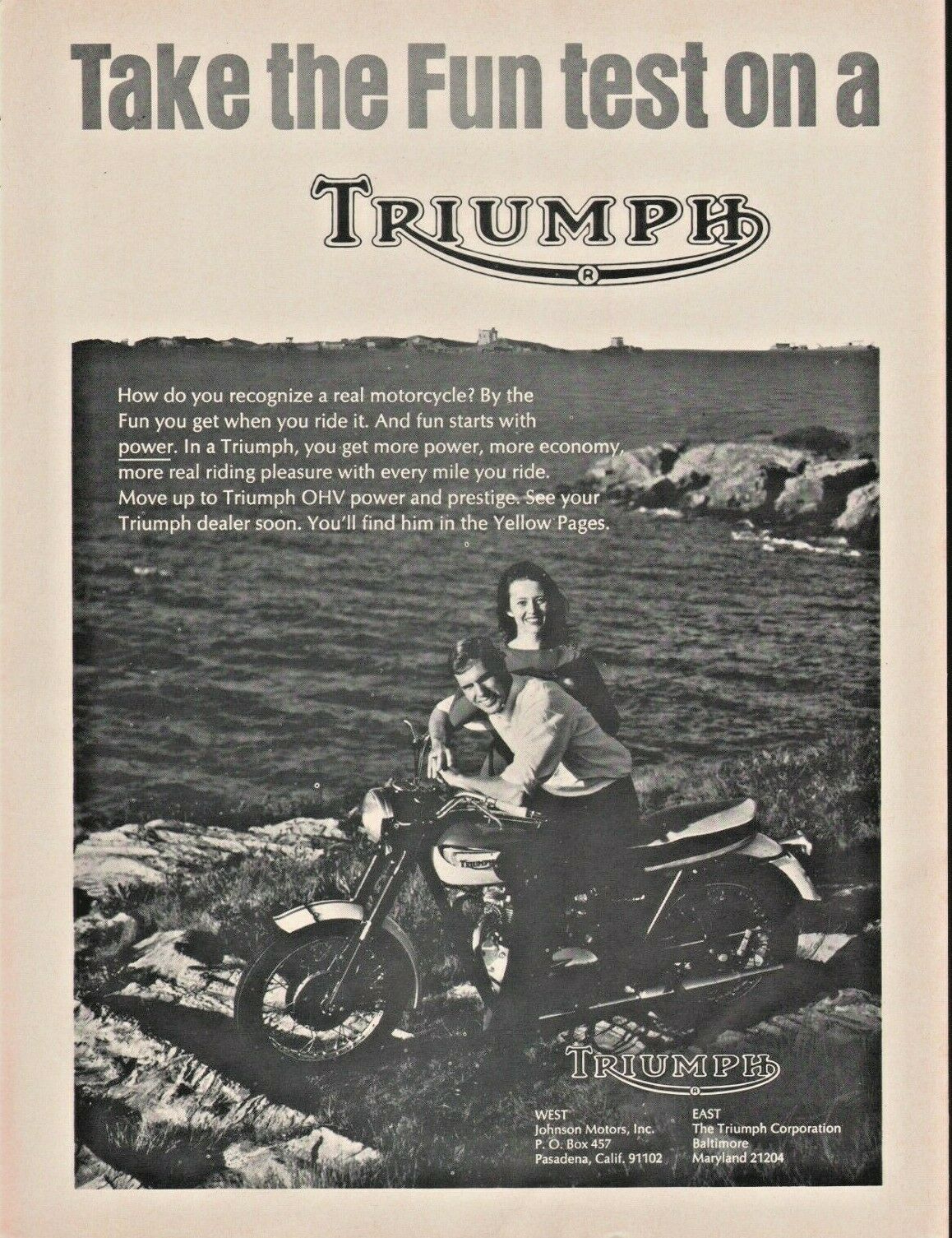 1966 Triumph - Vintage Motorcycle Ad