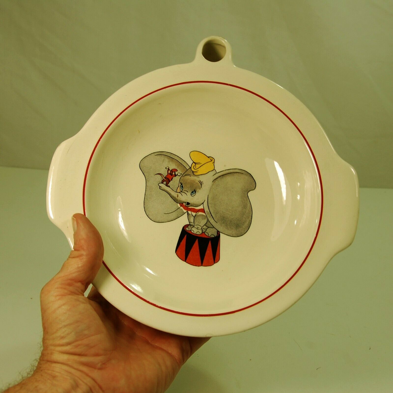 Vintage Dumbo the Elephant Childs Warming Bowl made in West Germany