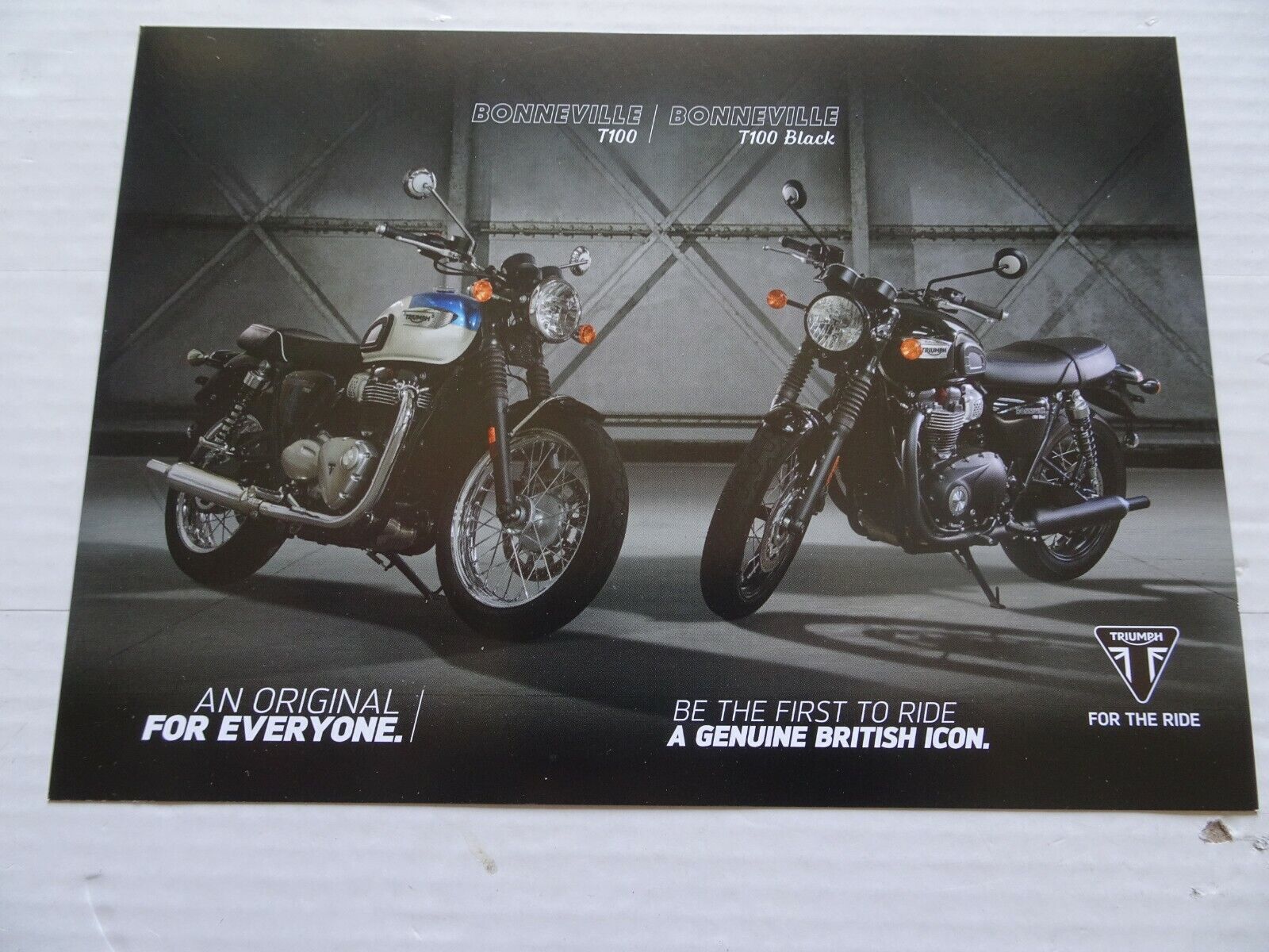 Triumph Motorcycles Bonneville T100 & Black Postcard