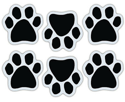 Mini Dog Paw Magnets (set Of 6) - Black - Decorate Your Car, Refrigerator, More