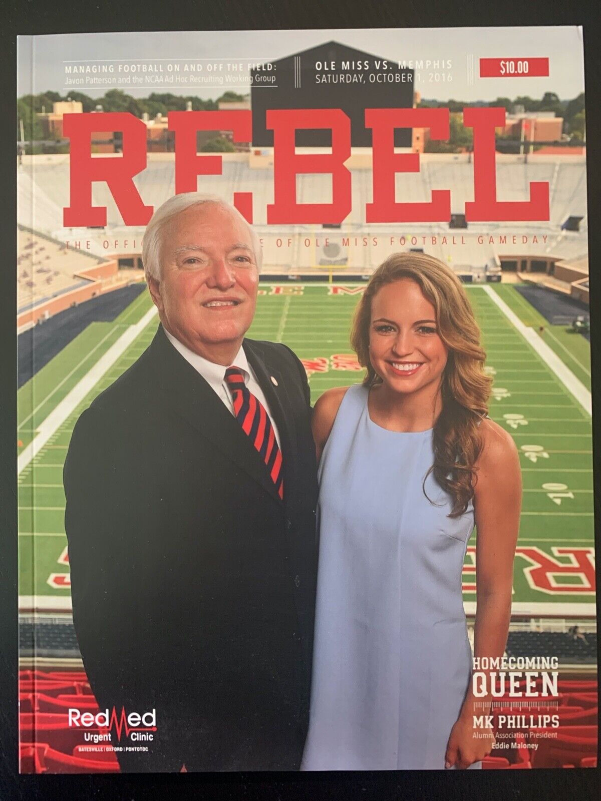 Ole Miss Rebels 10/1/2016 NCAA football program vs Memphis