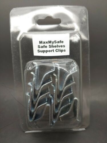 Safe Shelves 5/8" Steel Support Clip (pack Of 10) Fit 1/4" Slots Cannon Amsec