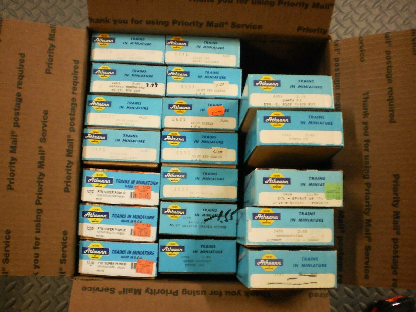 Lot of Athearn empty boxes