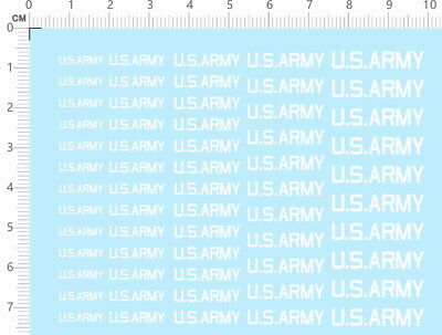 Decals Us Army For Different Scales Model Kits (white) 1461f