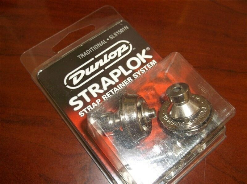 NEW Dunlop Traditional Straplok Strap Lock System - NICKEL, SLS1501N