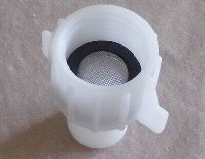 NuFlush 1/2 Female to 3/8 Inch Male Pipe Adapter With Built in Screen