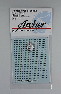 Archer (170mm - 1/8) Human Eyeball Decals #2 (4 Sizes 5 Colors) (200 Fg) Ar99002
