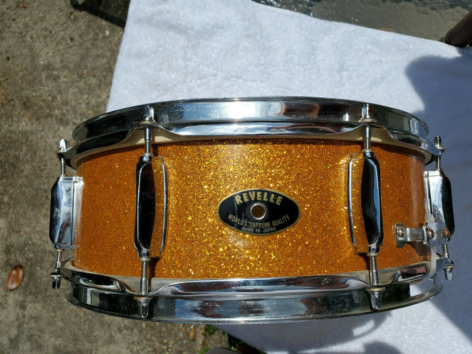 Mij Revelle Vintage Snare Drum 14"x5" Gold Sparkle