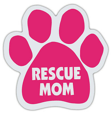 Pink Dog Paw Shaped Magnets: Rescue Mom | Dogs, Gifts, Cars, Trucks