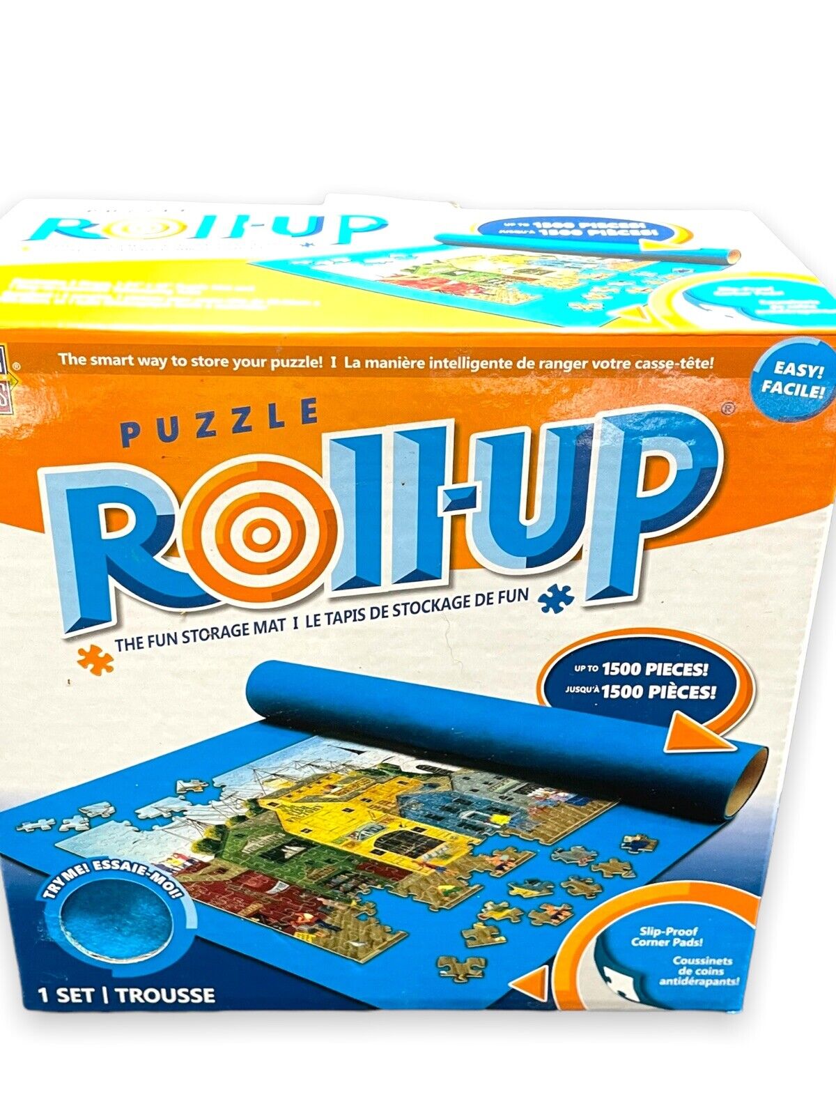 Masterpices Puzzle Roll Up Mat - Up To 1500 Piece "24x42" Mat W 3 Straps
