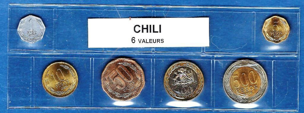 Chile - Set Of 6 Coins Different New