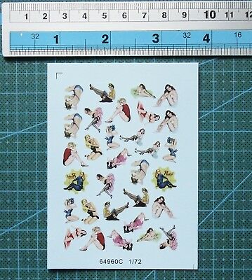 1/72 decals Nose Art girls for model kits 64960c