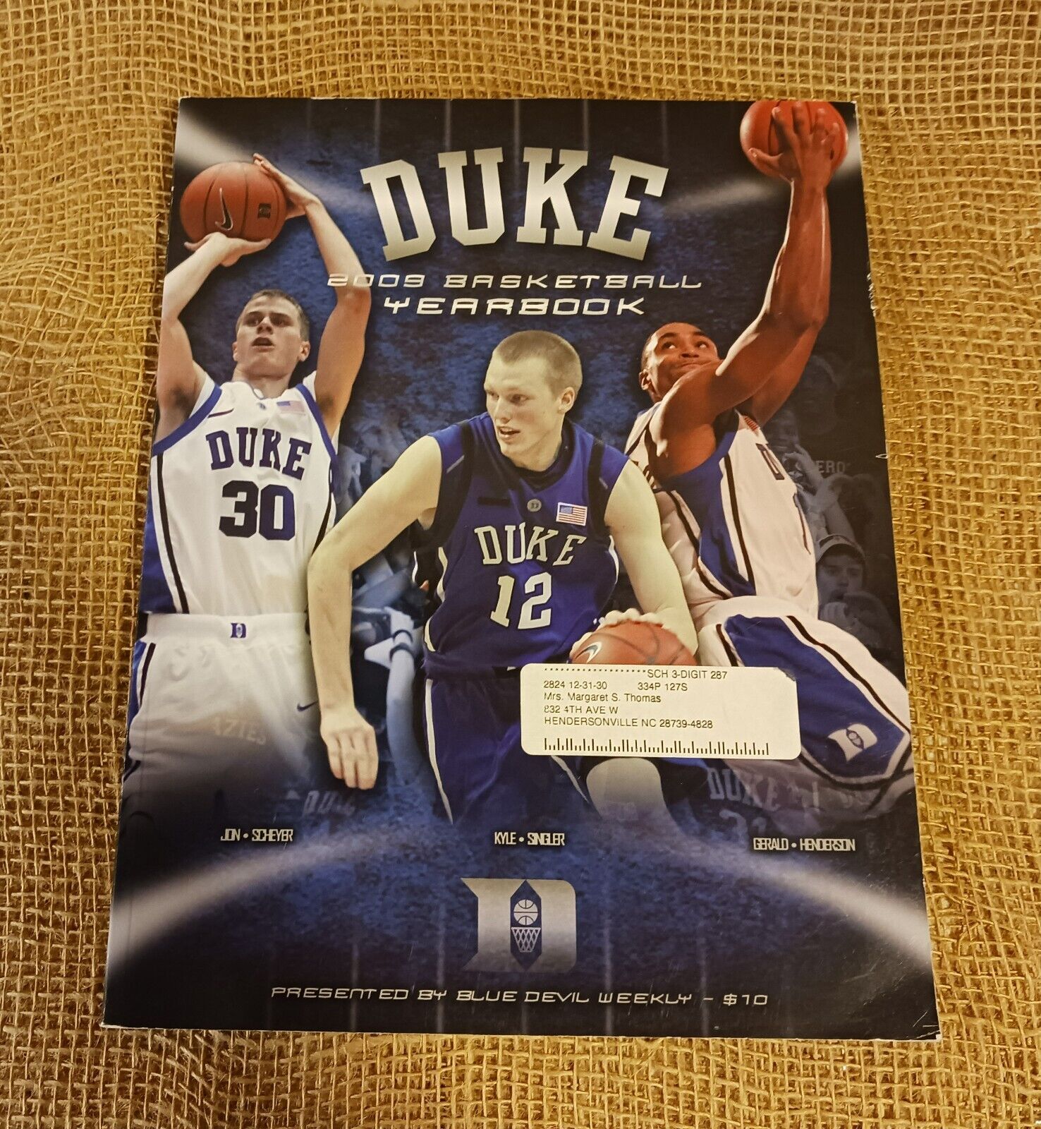 Duke Basketball Yearbook 2009-20010; Coach K; Softcover
