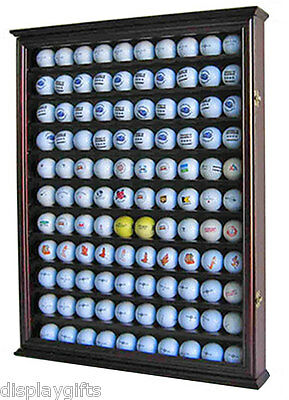 110 Golf Ball Display Case Holder Wall Cabinet, UV Protection door, GB05-CH