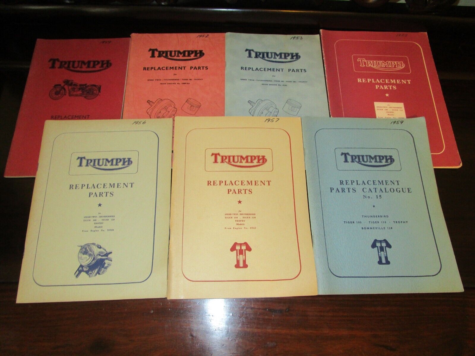 Triumph Motorcycle Parts Manual Collection