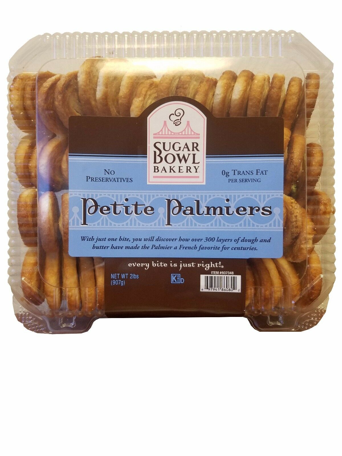 Sugar Bowl Bakery Petite Palmiers, French Style Favorite Cookies 2 Lb