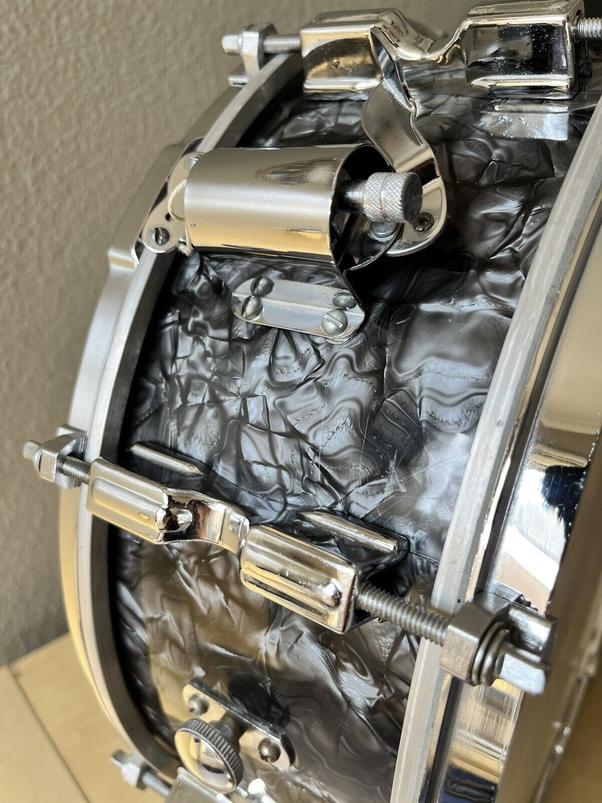 Vintage U.s. Mercury Snare Drum 5x14 Black Diamond Pearl 8 Lug Exc. Cond. Rare!!