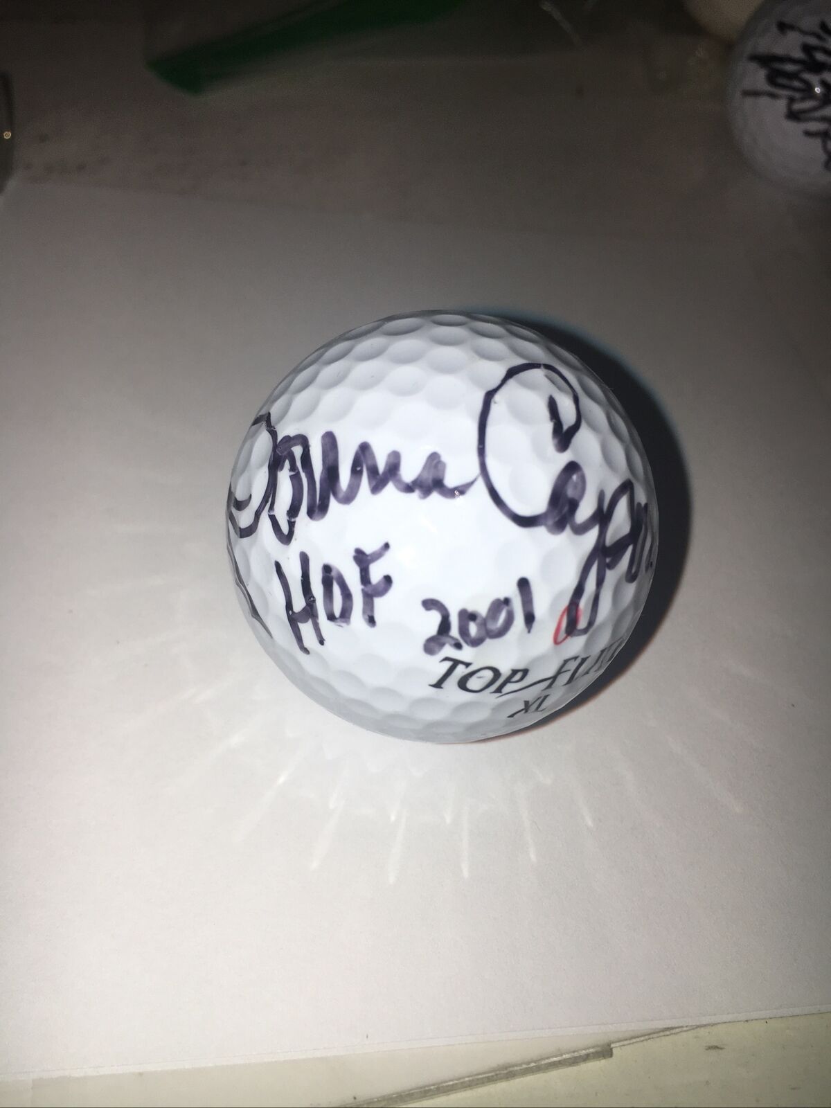 Donna Caponi HOFer Signed  Golf  Ball COA