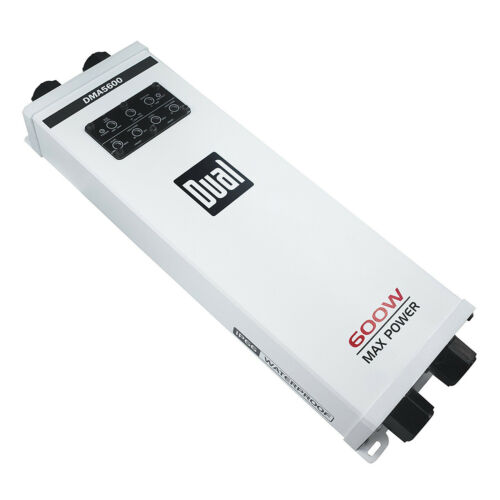 Dual DMA5600 Marine Grade 600 Watt Amp Class D 5-Channel White Amplifier System