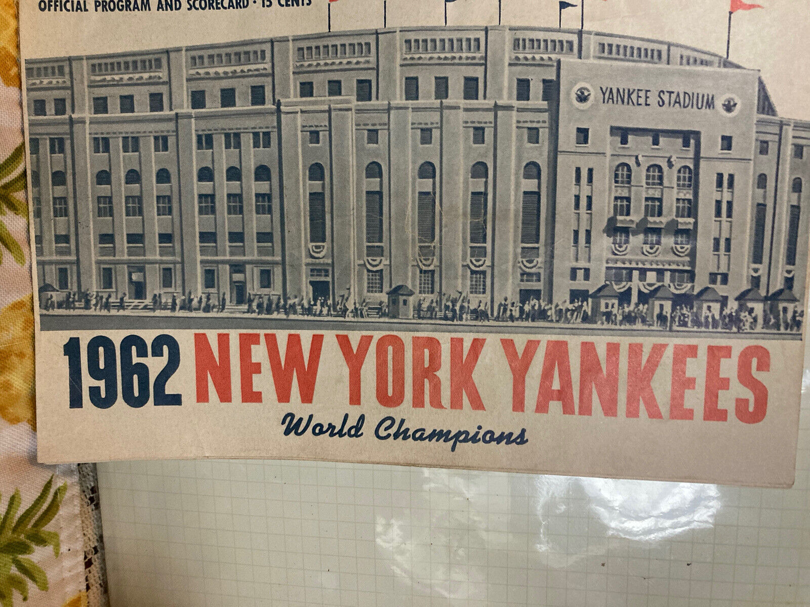 YANKEES program and score card, 1962, great pictures
