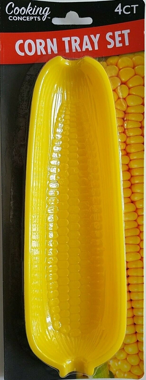 Corn on the Cob Tray Sets 9.5”L x 3”W x 1.3”H 4 Trays/Set
