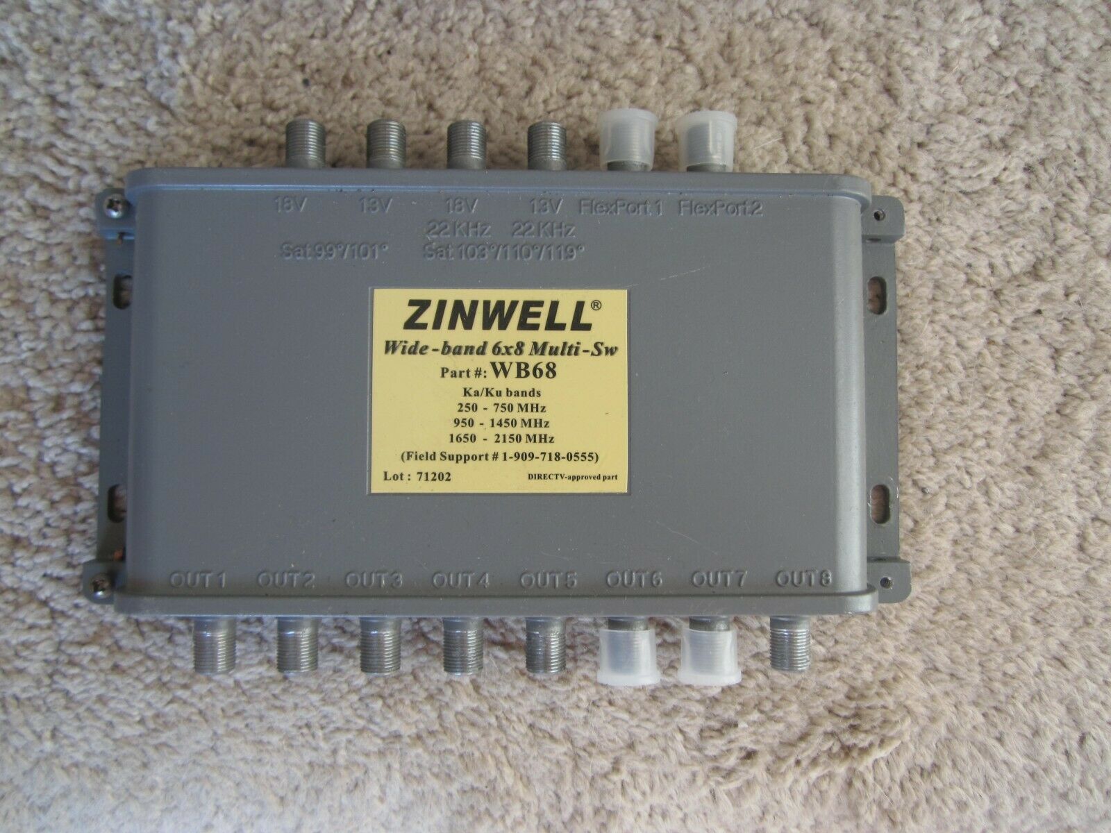Zinwell Wb68 Wideband 6x8 Multiswitch Ka/ku Dish Antenna Directv Compatible
