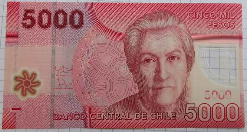 Chile 5000 Pesos 2012 P 163c Unc