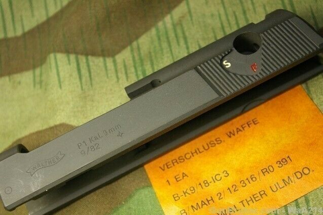 Walther P1 / P38 Pistol Slide P.1 / P.38 9mm No serial number New in Wrap