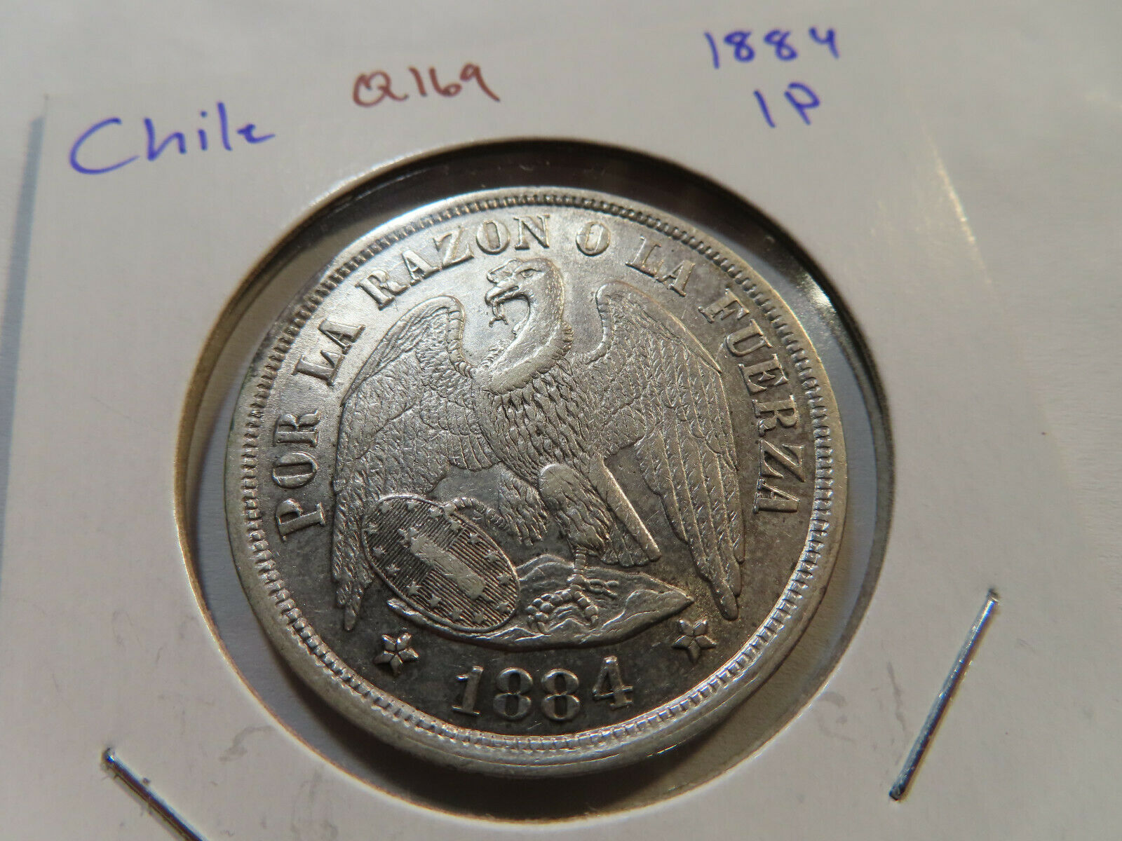 Q169 Chile 1884 Peso