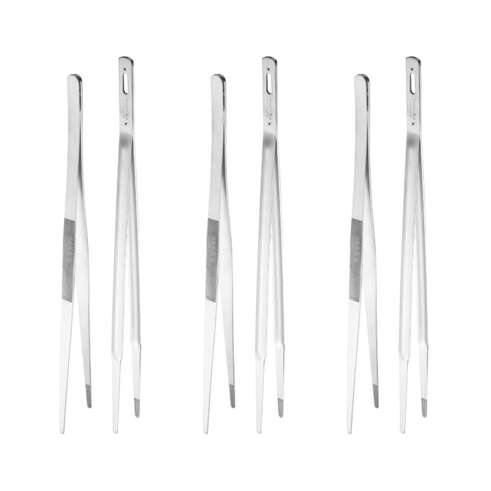 6 Pcs  Clips Stainless Steel Turner Buffet Tong Metal Tongs Bread Tong