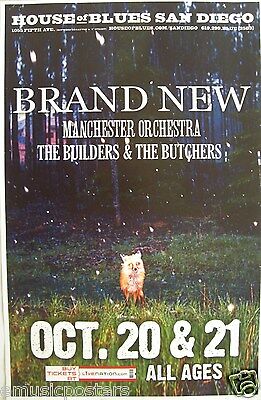 BRAND NEW / MANCHESTER ORCHESTRA 2009 SAN DIEGO CONCERT TOUR POSTER - Alt Rock