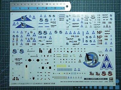 1/72 decals for F-22 ACE COMBAT (1598K)