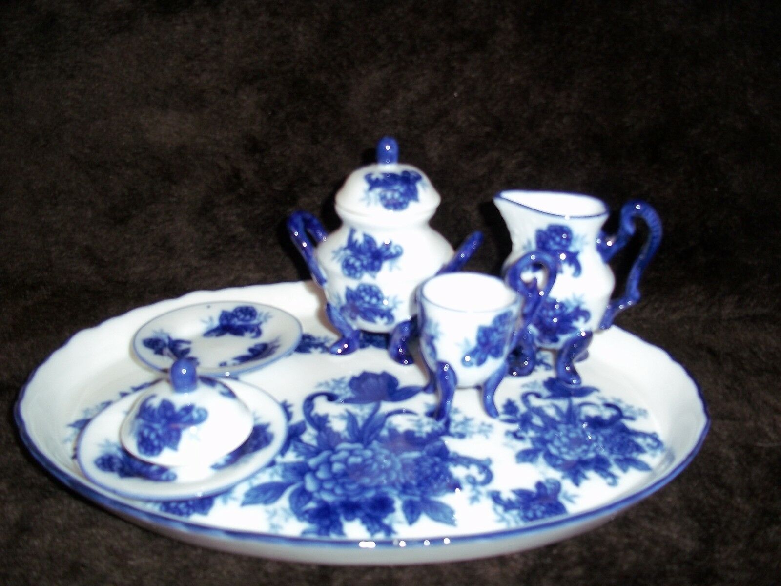 Childs Tea Set - Blue and White