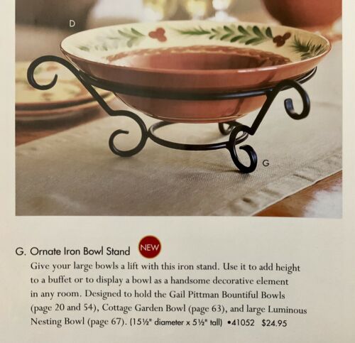 Southern Living at Home Ornate Iron Bowl Stand SLAH ITEM #41052