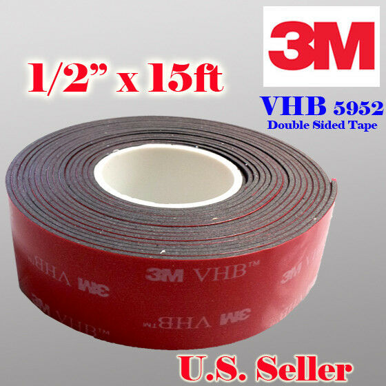 3m 1/2" X 15 Ft  Vhb Double Sided Foam Adhesive Tape 5952 Automotive Mounting
