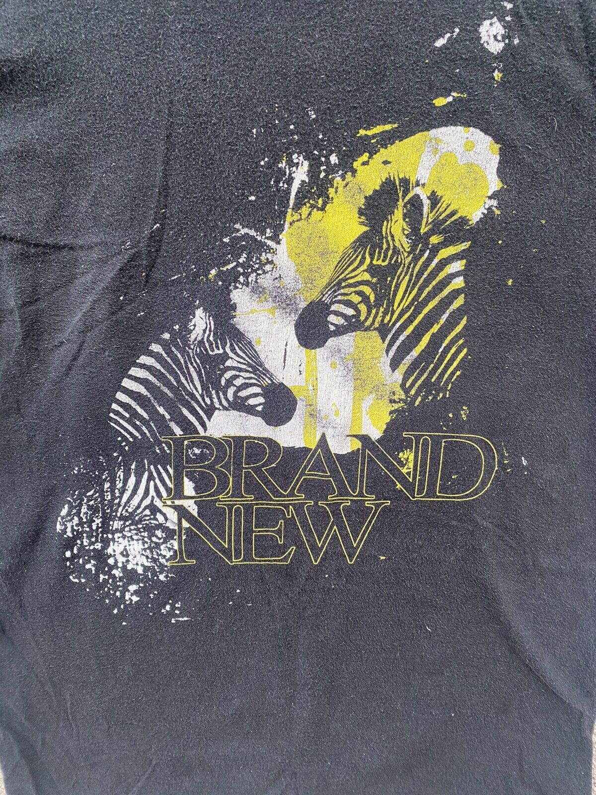 2007 Brand New Jesse Lacey Zebra T-shirt Small *rare* Yellow Emo Band