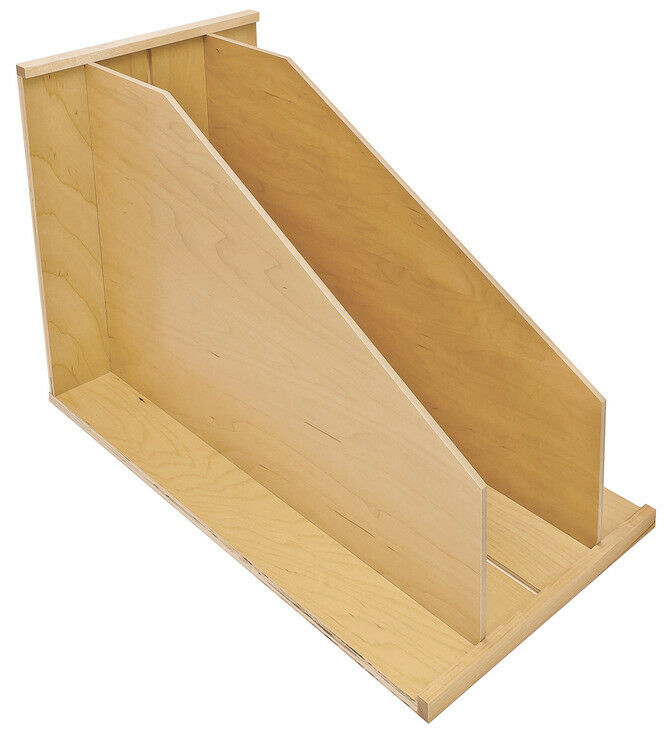 2 (two) Sets - Maple Wood 11 3/4 Inch Wide Vertical Tray Divider W/3 Sections