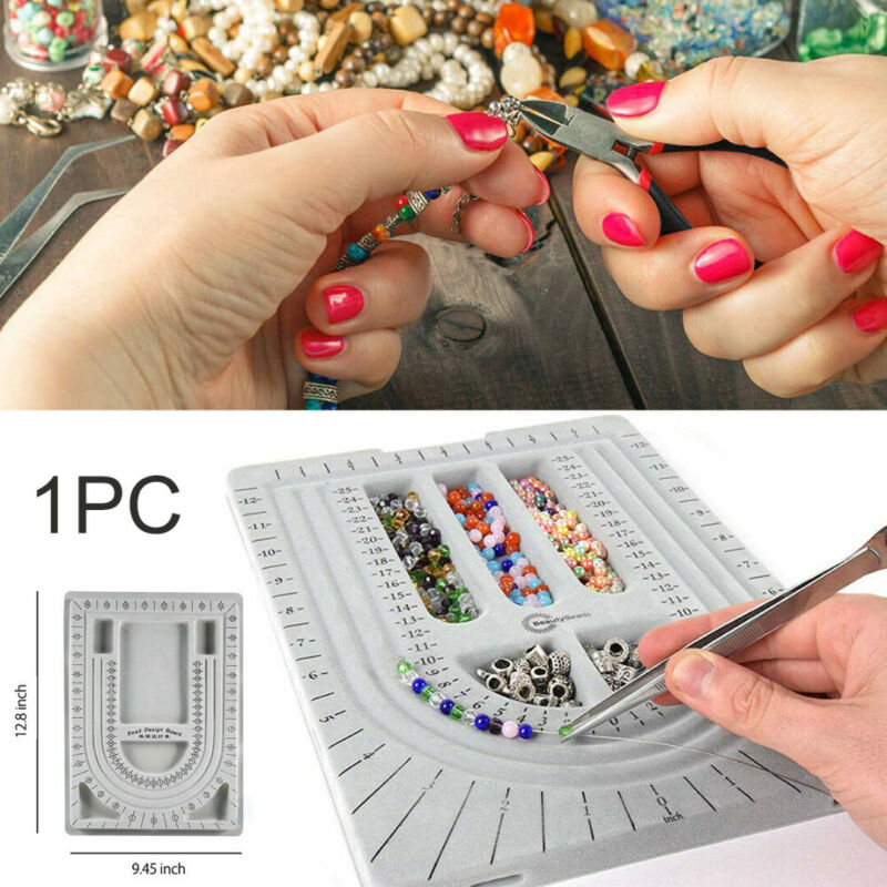 Bead Board Bracelet Necklace Beading Tray Jewelry Design Making Diy Craft Gift
