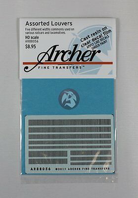 Archer Ho-scale (1/87) Railway Resin Louver Assortment Mix (5 Widths) Ar88056