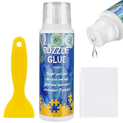 Jigsaw Puzzle Glue With Applicator, 120 Ml Puzzle Glue Clear, Non-toxic,