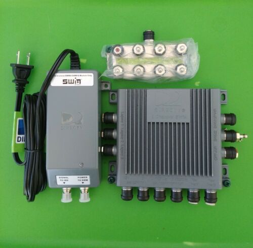 (new) Directv Swm8 Multi-switch Swm8r1 + Splitter + 29v Power Supply