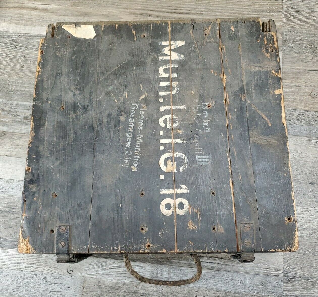 German WWII 1944 Marked Ammunition Crate 8mm
